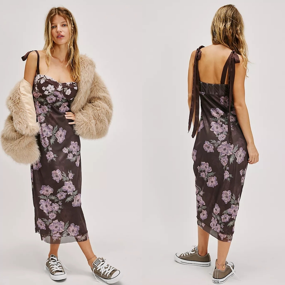 NWT Free People Got Glam Slip Dress
